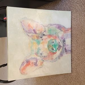 Pig Canvas Wall Art, 18 x 18